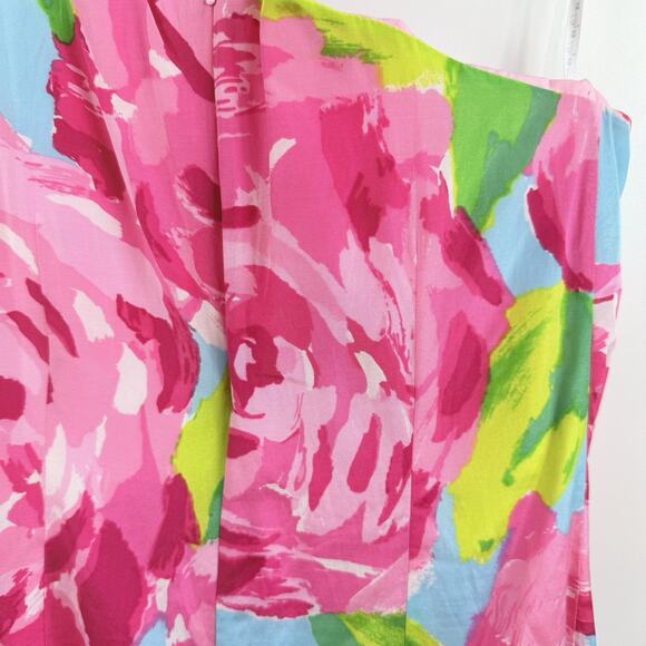 Rare Lilly Pulitzer Hotty Pink First Impression Chloe One Shoulder Dress Size 2 - Picture 11 of 15